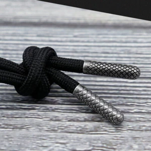 10 PIEZAS Puntas de cordones Tapas de metal de repuesto negras - Imagen 1 de 12