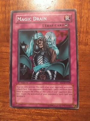 Yugioh Magic Drain SD7-EN028 Pharaohs Servant  1ST Edition, lightly played - Image 1 of 4