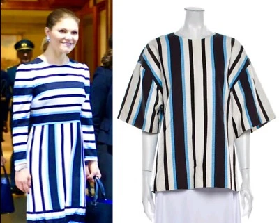 Nuevo Dolce & Gabbana Azul Blanco Rayas Chaqueta Camisa 40 42 4 6 Blusa Top D G S M Foto 1 de 4