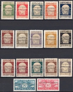 #9 - Occupazioni, Fiume - 1921 - D'Annunzio sovrastampa Governo provvisorio - MH - Foto 1 di 2