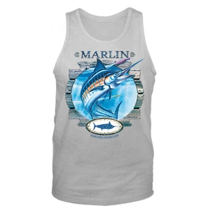 Camiseta sin mangas gráfica Marlin agua salada deportes al aire libre para pesca - Imagen 1 de 8