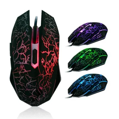FlagPower Professional Colorful Backlight 4000DPI Optical Wired Gaming Mouse. - Image 1 of 4
