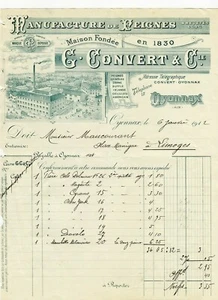 Dépt 01 - Oyonnax - Très Belle Entête d'une Manufacture Secteur Hygiène de 1912 - Picture 1 of 1