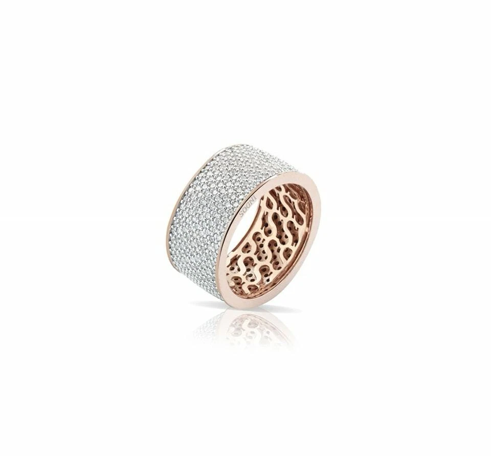 Anello donna a fascia in argento 925% rosè con pietre multicolor Sogni AN095RB/1 - Immagine 1 di 1