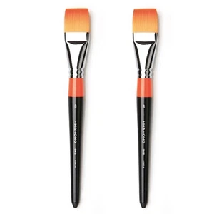 Hwahong Artist Flat Brush Set #8 Korean Watercolor Oil Painting Makeup Brush Set - Picture 1 of 6
