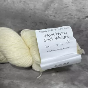 Universal Yarn Wool/Nylon Sock Weight Ready To Dye Collection Beige Knit Crochet - Picture 1 of 5