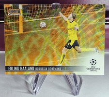 2020-21 Topps Stadium Club Chrome ERLING HAALAND Orange Yellow Electric Wave