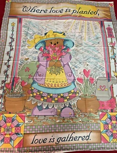 KIT DE EDREDÓN WHERE LOVE IS PLANTED para niños panel/fronteras/tela trasera arco iris conejo - Imagen 1 de 6