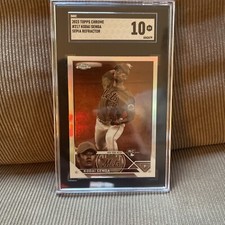 2023 Topps Chrome Kodai Senga #217 RC Rookie Card Sepia NY Mets SGC 10 Gem Mint