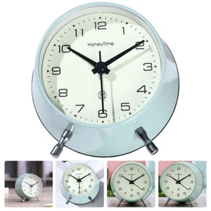 Bedside Table Clock Silent Small Table Clock Desktop Kids Bedroom Home - Picture 1 of 12