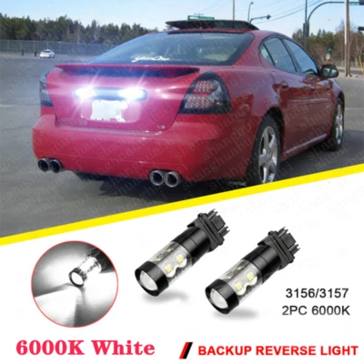 Kit de lâmpadas LED de backup reverso 2 peças 6000K para Pontiac Grand Prix 1989 - 2008 - Imagem 1 de 4