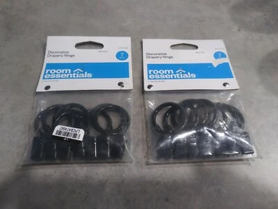 Decorative Drapery Rings - Lot of 2 - Black Finish - Image 1 of 2