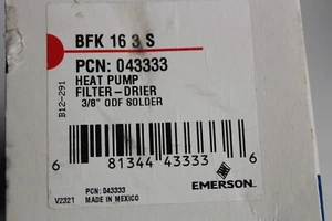 Emerson Flow Controls 3/8" ODF BFK-163S Series Liquid line Bi-Directional Filter - Picture 1 of 2