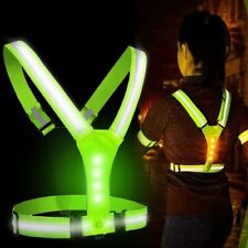 Motorbike Motorcycle LED High Visibility Vest Reflective Top Fluo Neon Waistcoat