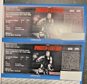 2 x Bruce Springsteen Frankfurt, 18.06.2025, Grabowski-Tribüne Reihe 2 - Bild 1 von 1