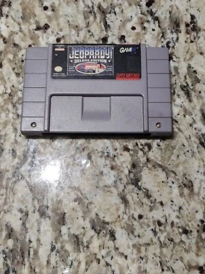 Jeopardy Deluxe Edition (Super Nintendo Entertainment System, 1993) SNES - Image 1 of 2