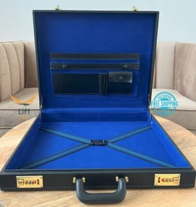 MASONIC REGALIA GRAND SIZE APRON SYNTHETIC LEATHER HARD CASE /BRIEF CASE - Picture 1 of 7