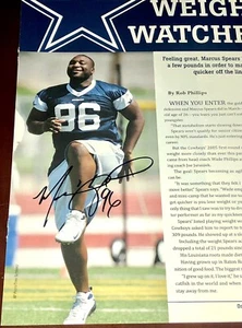 MARCUS SPEARS former Dallas Cowboys ESPN TV FOOTBALL sportscaster auto autograph - Picture 1 of 5