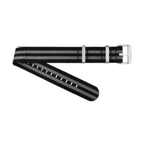 Uhrenarmband Nylon Schwarz/Grau von ClassicWatchStraps - 20, 22 mm - Picture 1 of 1