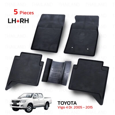 For Toyota Hilux Vigo Champ 2005 - 15 RHD Rubber 4Dr Floor Mat Automatic Gear Foto 1 de 4