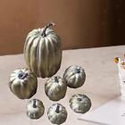 7x Assorted Size Artificial Pumpkins Harvest Decorating Fall Halloween