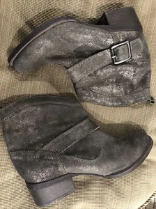 Naughty Monkey Sparkle Pewter Gray Western Cowboy Ankle Harness Boots Women’s 6 - Picture 1 of 4
