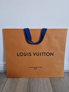 Auténtico Diseñador Louis Vuitton XLarge Papel Vacío Envoltura de Regalo Bolsa de Compras 49 x 41 cm - Imagen 1 de 6