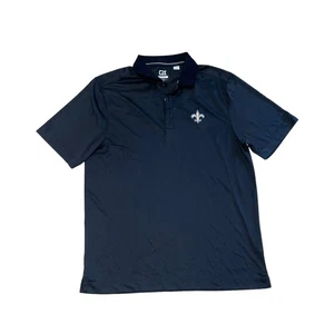 Cutter & Buck NFL New Orleans Saints Football Kurzarm Poloshirt schwarz - Bild 1 von 11