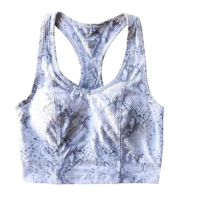 Nine West Active Women White Snake Skin Activewear Longline Sports Bra Size S - Image 1 of 4