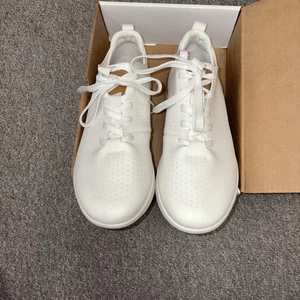 Steve Madden Mens P Razer White Round Toe Lace Up Casual Shoes Sneakers Sz 12M - Picture 1 of 5