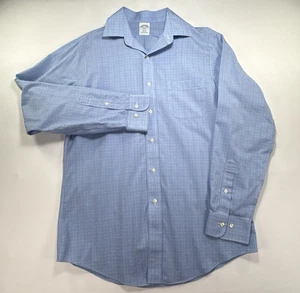 Camisa a cuadros azul manga larga Brooks Brothers Regent abotonada para hombre 15 1/2-4/5 - Imagen 1 de 12