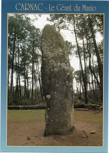 CARNAC - MENHIR Le Géant du Manio - Postkarte Farben neu - MORBIHAN - Bild 1 von 1