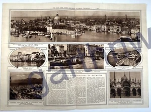 VICTOR EMMANUEL VENICE 1915 CENTERFOLD + MEXICO CIVIL WAR PANCHO VILLA PICTORIAL - Picture 1 of 3
