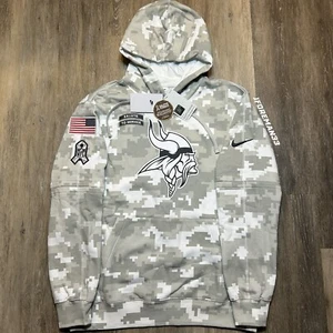 Authentic Nike Minnesota Vikings 2024 Salute to Service Hoodie Sideline Pullover - Bild 1 von 10