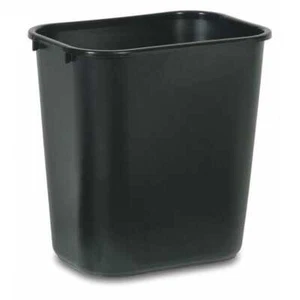 Rubbermaid Commercial Fg295600bla Rectangular Wastebasket, 7 Gal, Lldpe, Open - Picture 1 of 1