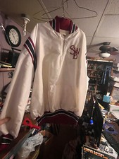 Vintage SCRANTON WILKES BARRE RED BARONS DELONG  WINDBREAKER Jacket 2  XL