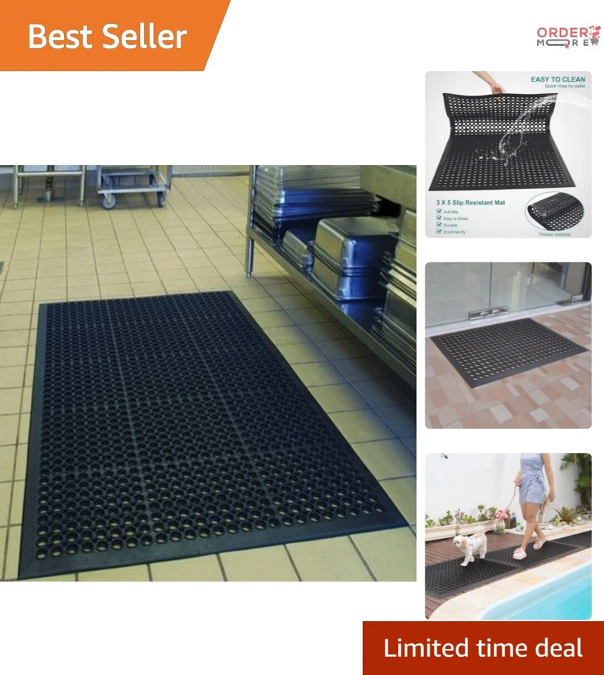 Anti-fatigue Rubber Floor Mats for Kitchen Bar Indoor Commercial Heavy Duty FL