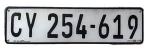 South Africa Cape Province Number Licence License Number Plate CY 254-619 - Picture 1 of 6