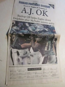 PHILADELPHIA EAGLES AJ OK HEADLINES INTELLIGENCER NEWSPAPER SECTION NOV. 2007 - Picture 1 of 3