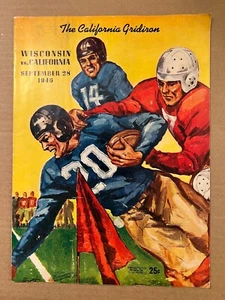 1946 (9/28) California Bears vs Wisconsin Badgers Football Prog FAIR Condition - Picture 1 of 2