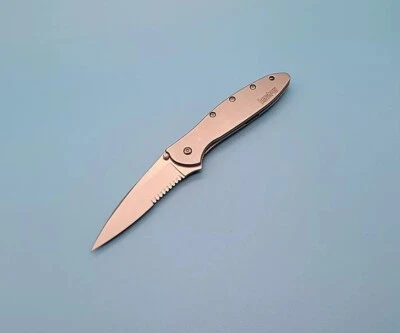 Kershaw 1660ST Leek Pocket Knife - Assisted Combo Blade - Double Serrations - Image 1 of 4