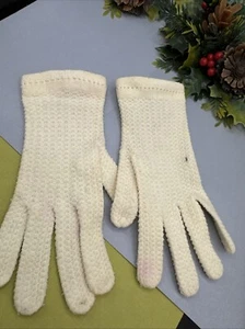 WOMEN'S VINTAGE GLOVES..IVORY..EX SMALL - Picture 1 of 11