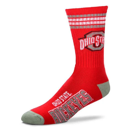 Ohio State Buckeyes 4 Stripe Socks - Image 1 of 1