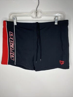 NEW Arena Men;s Black Red Bishamon Netherland Swim Trunk Shorts Swimwear Size XL - Image 1 of 4
