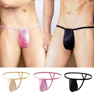 Mens G-string Briefs Thong Bikini Underwear Sexy T Back Pouch Panties Swimwear ⇘ - Picture 1 of 24