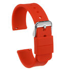 Silicone Watch Band 16Mm Quick Release Soft Rubber Watch Strap, Red