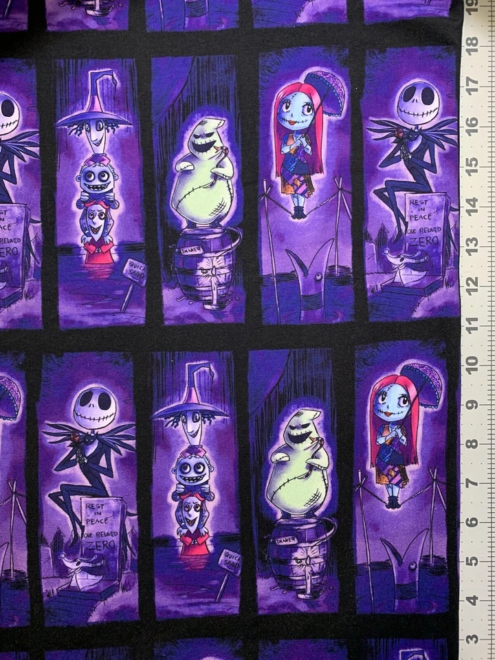 Nightmare Before Christmas Custom Fabric 18x28” CottonSpandex Haunted Mansion FQ - Image 1 of 1