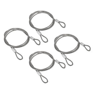 Stainless Steel Cable, 4 Pack PVC Coated 1/8" Wire Rope for Deck Railing 3.3ft