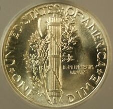 1945 Silver Mercury Dime 10c Coin ICG MS-65 ZZ (Nearly Full Bands) Very Rare FB