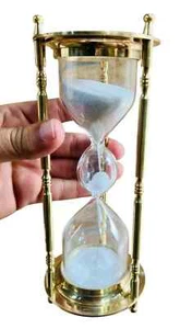 Sanduhr Sanduhr Messing Maritim Maritim Stundenglas Vintage Sanduhr Geschenk - Bild 1 von 3